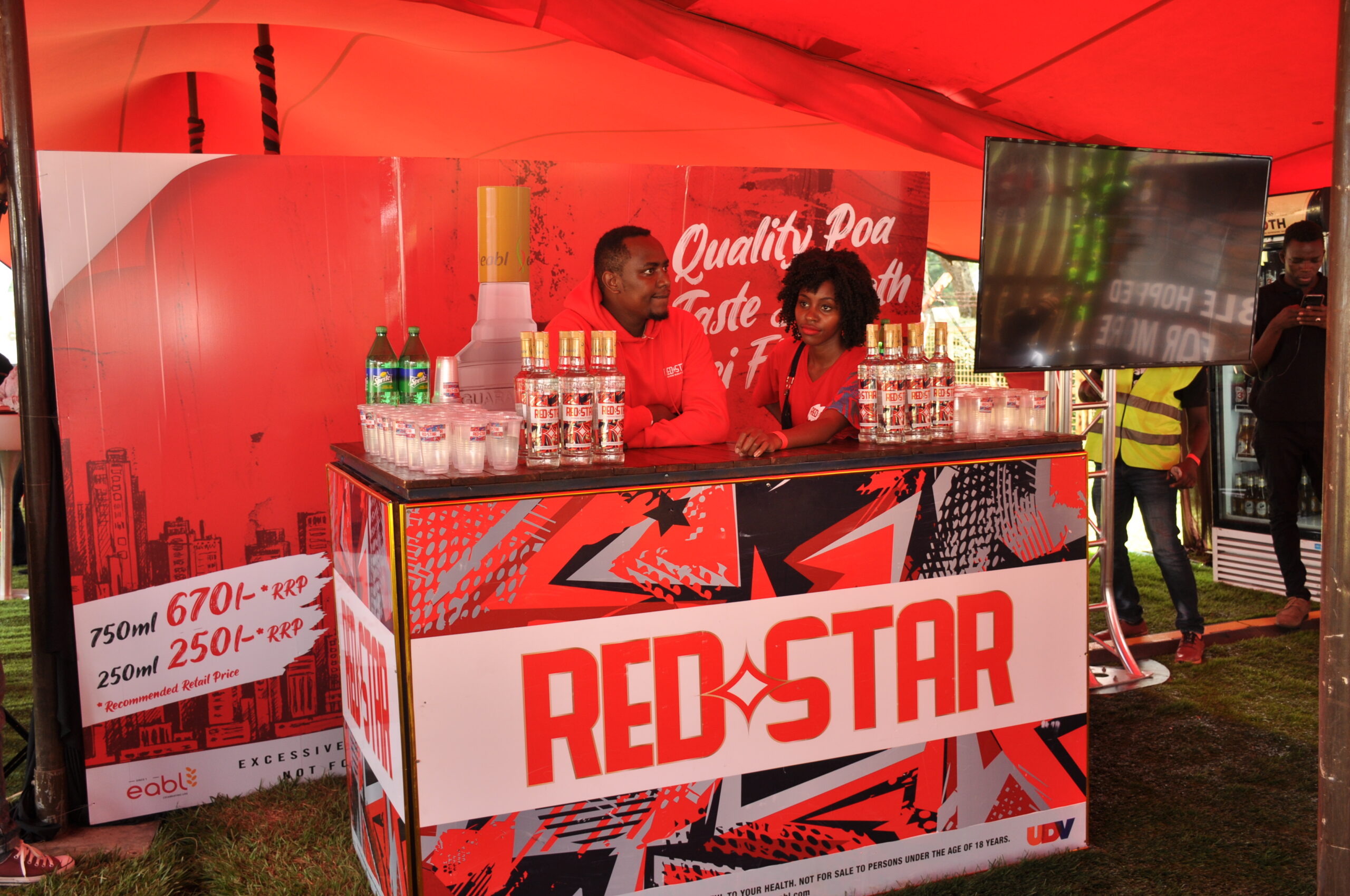 Redstar retail merchandising trade activation display setup Kenya CMEM Group