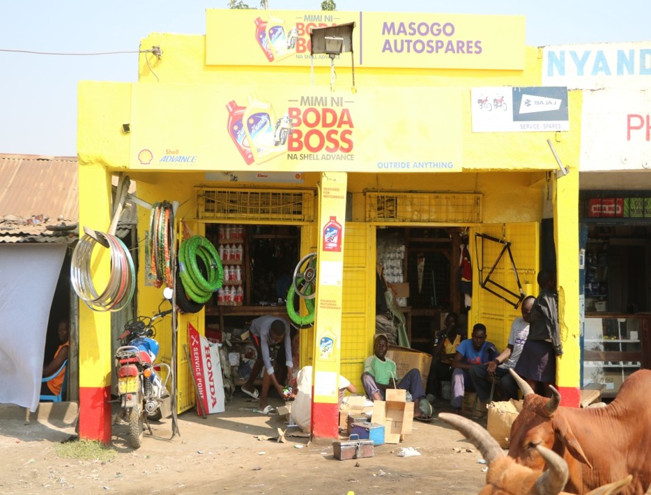 Shell Advance Boda Boss campaign outlet branding Kenya CMEM Group
